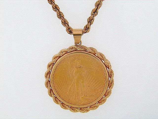 18K-YG COIN PENDANT