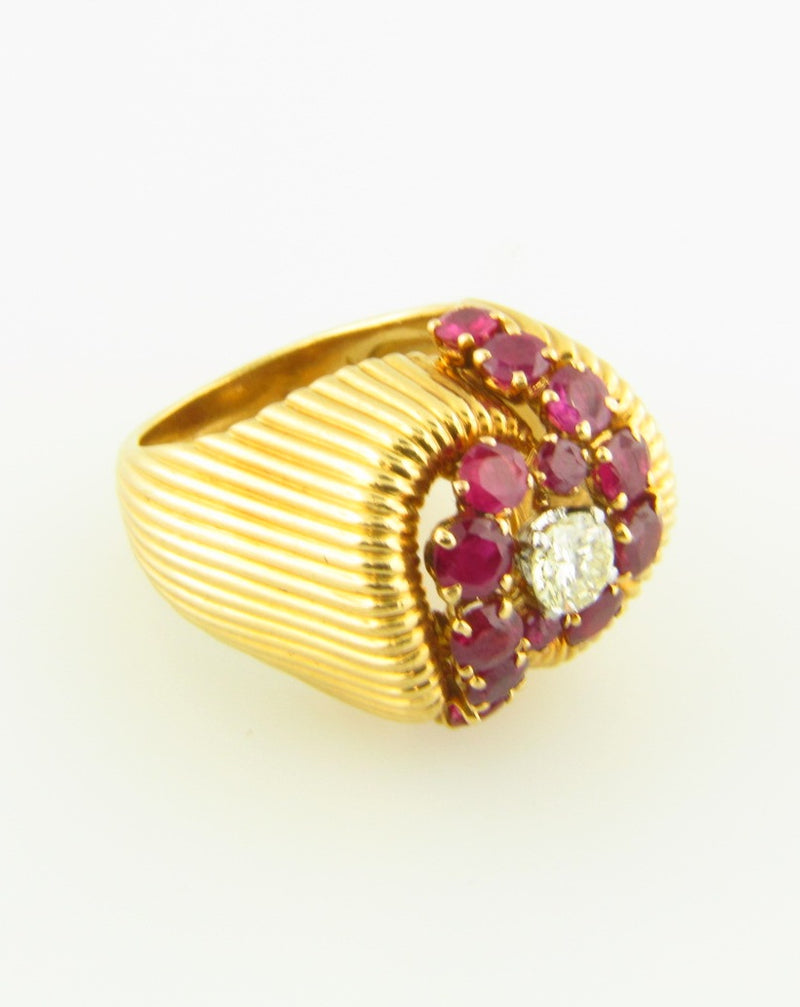18K Yellow Gold, Ruby and Diamond Ring | 18 Karat Appraisers | Beverly Hills, CA | Fine Jewelry 18K Yellow Gold, Ruby and Diamond Ring | 18 Karat Appraisers | Beverly Hills, CA | Fine Jewelry