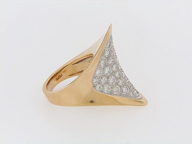 18K-YG+WG DIAMOND KITE RING