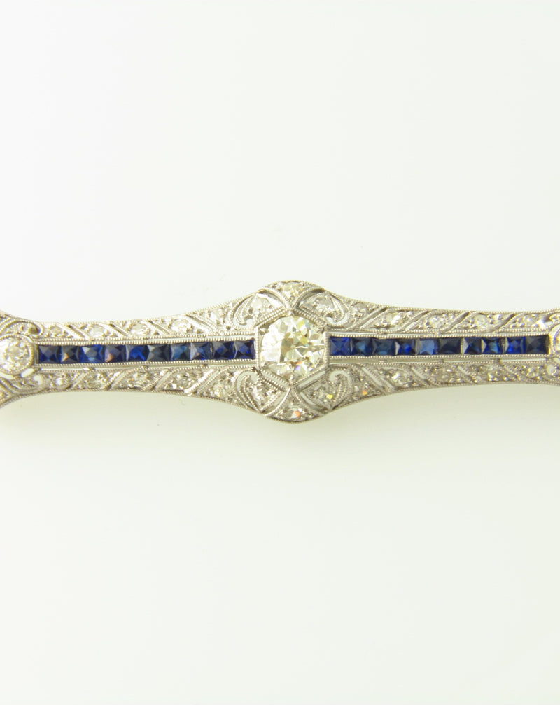 Art Deco, Platinum Diamond and Sapphire Brooch | 18 Karat Appraisers | Beverly Hills, CA | Fine Jewelry Art Deco, Platinum Diamond and Sapphire Brooch | 18 Karat Appraisers | Beverly Hills, CA | Fine Jewelry