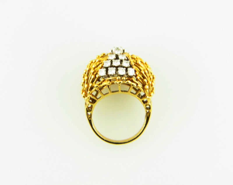18K Yellow Gold, Diamond Dome Ring | 18 Karat Appraisers | Beverly Hills, CA | Fine Jewelry