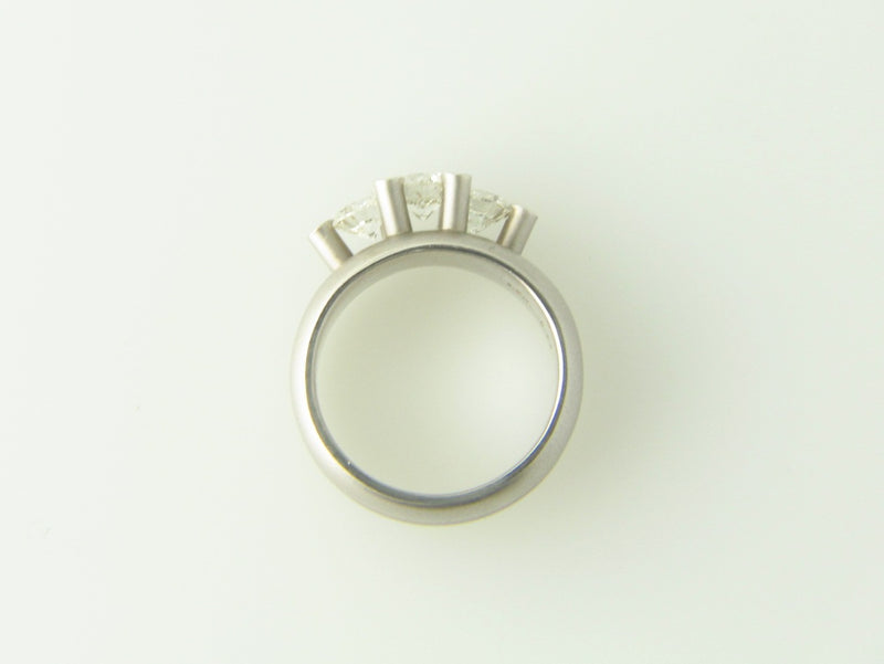 14K White Gold, Three Stone Diamond Ring | 18 Karat Appraisers | Beverly Hills, CA | Fine Jewelry