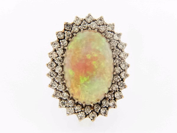 14K-WG OPAL AND DIAMOND RING | 18 Karat Appraisers | Beverly Hills, CA | Fine Jewelry 14K-WG OPAL AND DIAMOND RING | 18 Karat Appraisers | Beverly Hills, CA | Fine Jewelry
