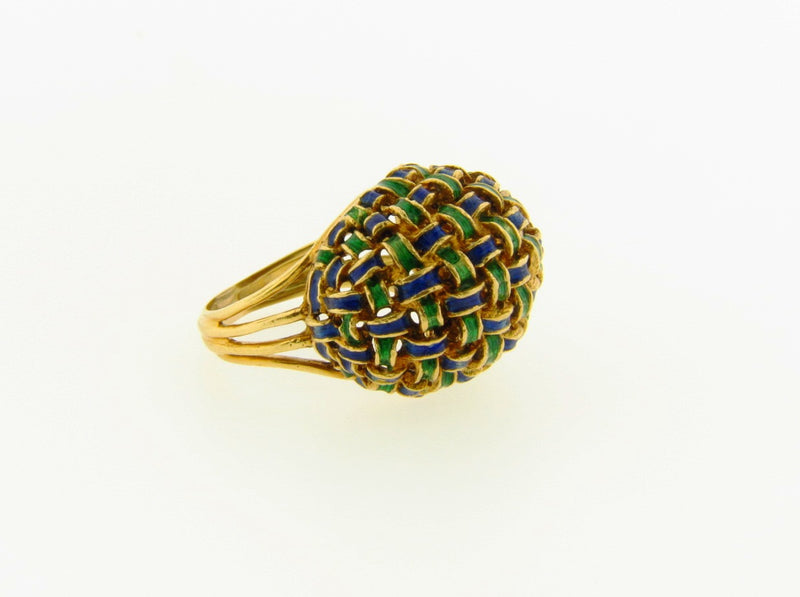 18K Yellow Gold, Enamel Ring | 18 Karat Appraisers | Beverly Hills, CA | Fine Jewelry 18K Yellow Gold, Enamel Ring | 18 Karat Appraisers | Beverly Hills, CA | Fine Jewelry