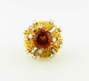 18K Yellow Gold and Platinum, Citrine and Diamond Ring | 18 Karat Appraisers | Beverly Hills, CA | Fine Jewelry