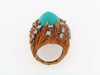 18K-YG+PLAT TURQUOISE AND DIAMOND RING | 18 Karat Appraisers | Beverly Hills, CA | Fine Jewelry
