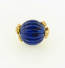 18K Yellow Gold, Lapis Lazuli Bead Ring | 18 Karat Appraisers | Beverly Hills, CA | Fine Jewelry