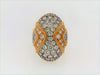 18K-YG+PLAT DIAMOND DOME RING