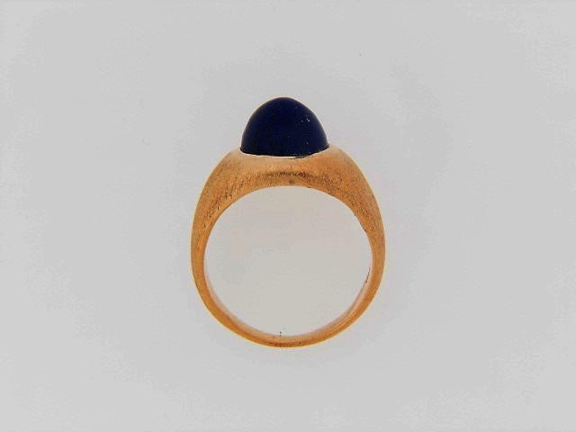18K-YG LAPIS LAZULI DOME RING