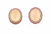 18K White Gold, Rose Quartz Earrings | 18 Karat Appraisers | Beverly Hills, CA | Fine Jewelry