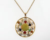 14K Yellow Gold Multi-Gemstone Circular Pendant | 18 Karat Appraisers | Beverly Hills, CA | Fine Jewelry