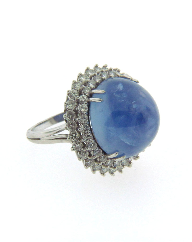 Platinum Star Sapphire and Diamond Ring | 18 Karat Appraisers | Beverly Hills, CA | Fine Jewelry