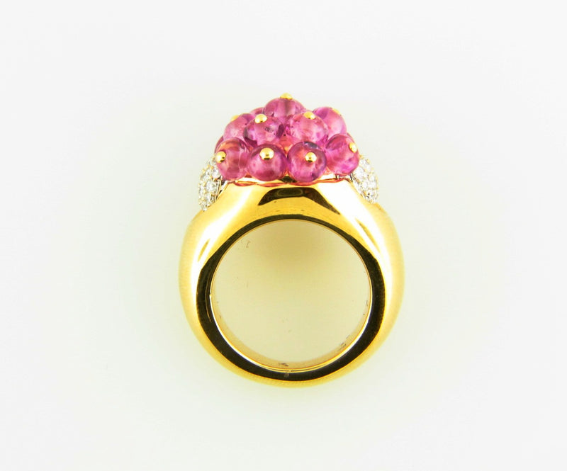 18K Yellow Gold, Pink Sapphire and Diamond Ring | 18 Karat Appraisers | Beverly Hills, CA | Fine Jewelry