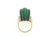 14K Yellow Gold Malachite and Diamond Ring | 18 Karat Appraisers | Beverly Hills, CA | Fine Jewelry