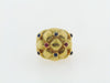 18K-YG RUBY AND SAPPHIRE RING