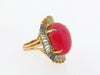 14K Yellow Gold Rhodochrosite, Diamond, and Aquamarine Ring | 18 Karat Appraisers | Beverly Hills, CA | Fine Jewelry
