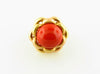18K Yellow Gold, Red Coral Ring | 18 Karat Appraisers | Beverly Hills, CA | Fine Jewelry