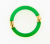 14K Yellow Gold  Hinged Green Bracelet | 18 Karat Appraisers | Beverly Hills, CA | Fine Jewelry