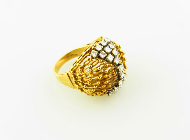 18K Yellow Gold, Diamond Dome Ring | 18 Karat Appraisers | Beverly Hills, CA | Fine Jewelry