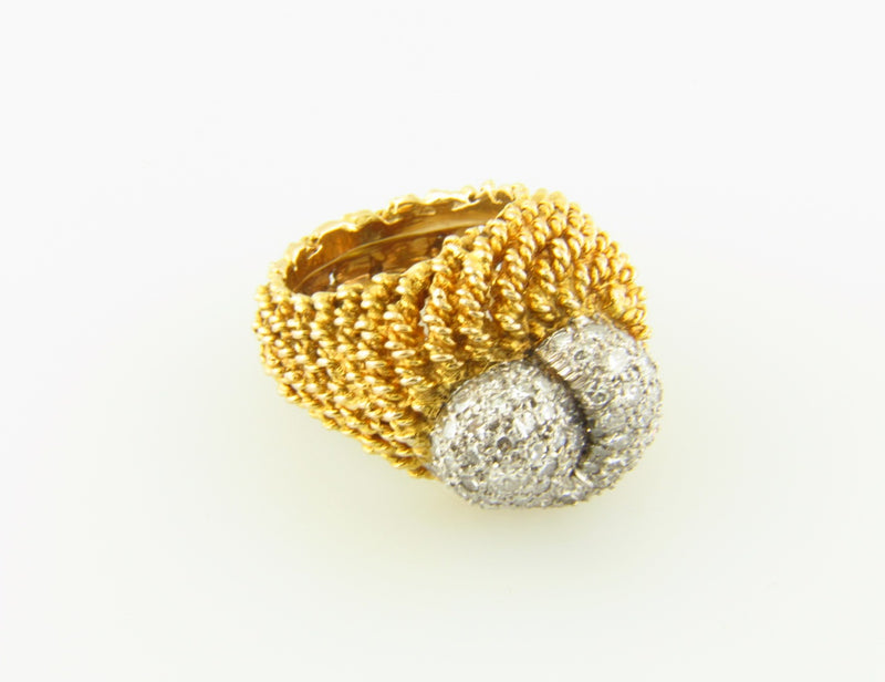 18K Yellow Gold, Diamond Dome Ring | 18 Karat Appraisers | Beverly Hills, CA | Fine Jewelry