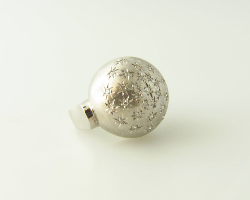 18K White Gold, Diamond Bombe Ring | 18 Karat Appraisers | Beverly Hills, CA | Fine Jewelry