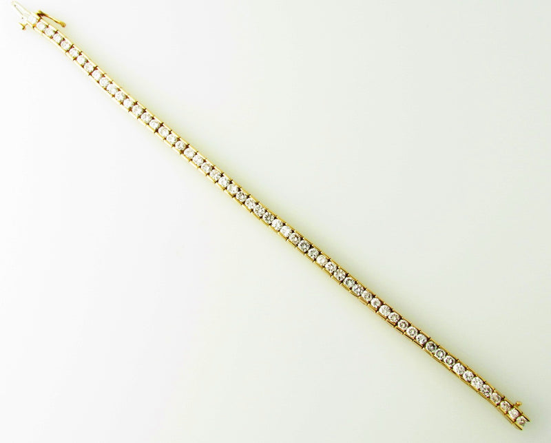 14K Yellow Gold, Diamond Tennis Bracelet | 18 Karat Appraisers | Beverly Hills, CA | Fine Jewelry