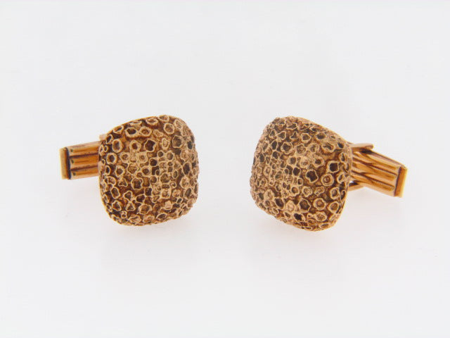 18K-YG SPONGE CUFFLINKS