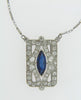 PLATINUM SAPPHIRE AND DIAMOND PENDANT | 18 Karat Appraisers | Beverly Hills, CA | Fine Jewelry