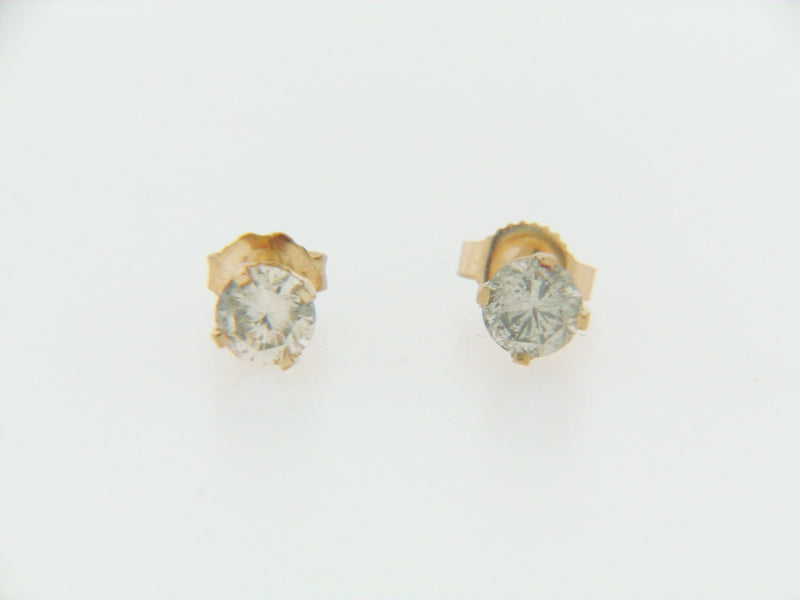 14K YELLOW GOLD DIAMOND STUD EARRINGS | 18 Karat Appraisers | Beverly Hills, CA | Fine Jewelry