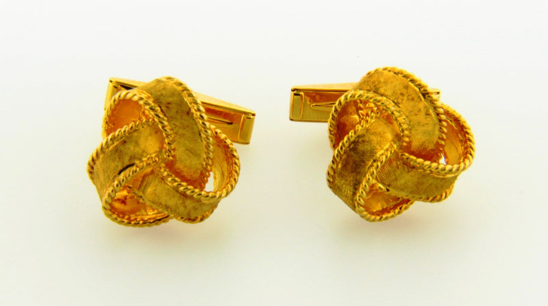 14K Yellow Gold Cufflinks | 18 Karat Appraisers | Beverly Hills, CA | Fine Jewelry