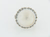 14K WHITE GOLD MABE PEARL AND DIAMOND RING | 18 Karat Appraisers | Beverly Hills, CA | Fine Jewelry