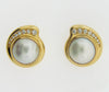 18K YELLOW GOLD MABE PEARL AND DIAMOND EARCLIPS | 18 Karat Appraisers | Beverly Hills, CA | Fine Jewelry