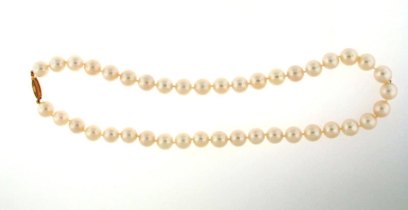 14K Yellow Gold, Pearl Strand Necklace