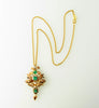 Victorian style 18K Yellow Gold, Emerald and Diamond Pendant / Brooch | 18 Karat Appraisers | Beverly Hills, CA | Fine Jewelry