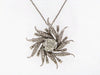 14K-WG DIAMOND STARBURST PENDANT / BROOCH