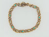 14K YELLOW GOLD TURQUOISE AND SEED PEARL BRACELET | 18 Karat Appraisers | Beverly Hills, CA | Fine Jewelry