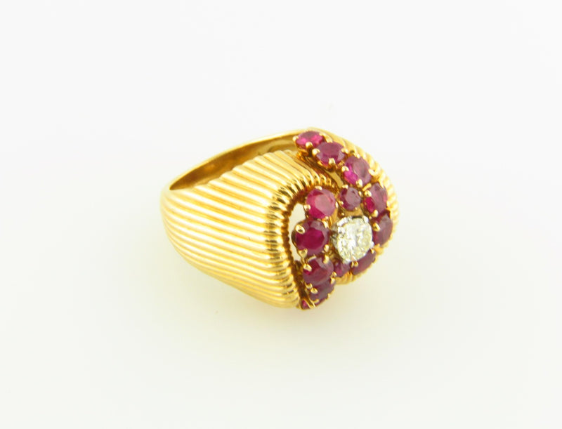 18K Yellow Gold, Ruby and Diamond Ring | 18 Karat Appraisers | Beverly Hills, CA | Fine Jewelry