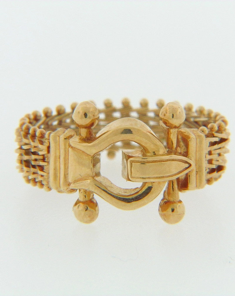 14K-YG BUCKLE MOTIF RING | 18 Karat Appraisers | Beverly Hills, CA | Fine Jewelry