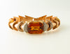 Retro 18K Rose Gold, Citrine and Diamond Bracelet | 18 Karat Appraisers | Beverly Hills, CA | Fine Jewelry