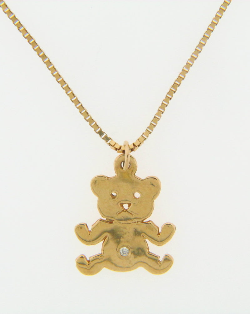 14K YELLOW GOLD TEDDY BEAR PENDANT | 18 Karat Appraisers | Beverly Hills, CA | Fine Jewelry