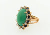 14K Yellow Gold Turquoise, Diamond, and Sapphire Ring | 18 Karat Appraisers | Beverly Hills, CA | Fine Jewelry