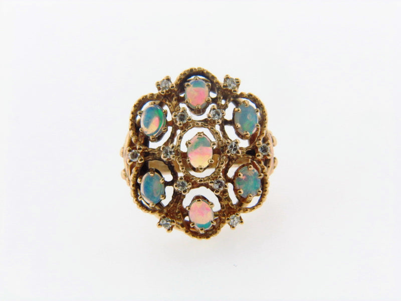 14K Yellow Gold Opal and Diamond Ring | 18 Karat Appraisers | Beverly Hills, CA | Fine Jewelry