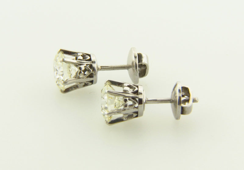 14K White Gold, Diamond Stud Earrings | 18 Karat Appraisers | Beverly Hills, CA | Fine Jewelry