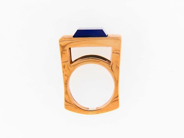 18K Yellow Gold, Lapis Lazuli and Diamond Ring | 18 Karat Appraisers | Beverly Hills, CA | Fine Jewelry