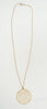 14K YELLOW GOLD CARVED MOTHER OF PEARL CIRCULAR PENDANT / NECKLACE | 18 Karat Appraisers | Beverly Hills, CA | Fine Jewelry