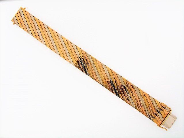 18K-TRI-COLOR GOLD BRACELET