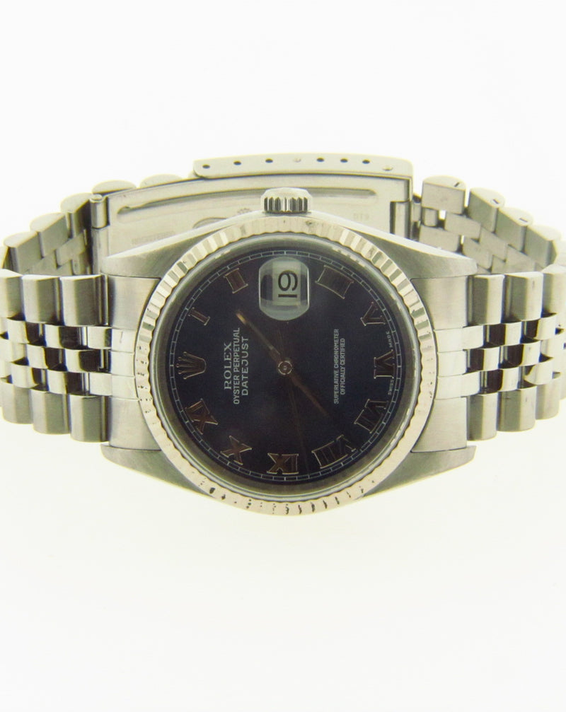 Gent's Stainless Steel Date Just Rolex Wristwatch