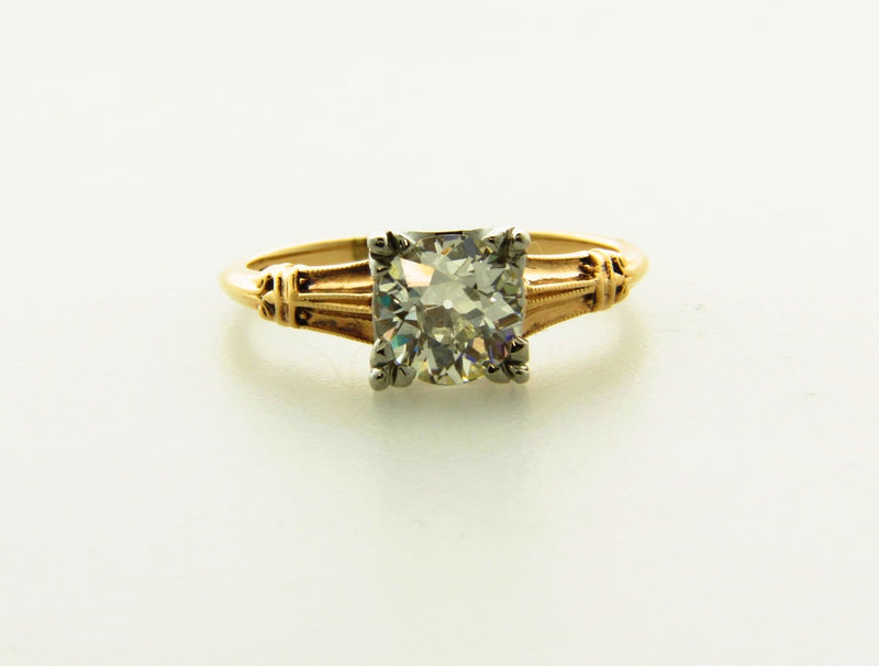 14K-YG+WG DIAMOND SOLITAIRE RING | 18 Karat Appraisers | Beverly Hills, CA | Fine Jewelry