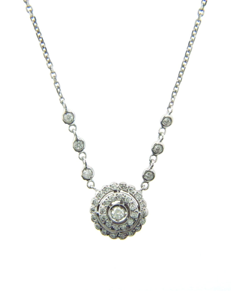 14K White Gold Diamond Pendant | 18 Karat Appraisers | Beverly Hills, CA | Fine Jewelry