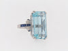 18K-WG AQUAMARINE RING BY "ELI FREI"